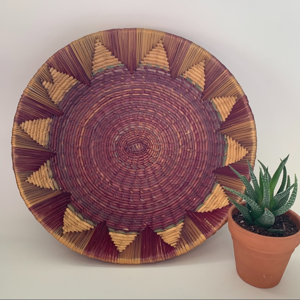 Bohemian Wall Basket / Colorful Boho Basket Decor
